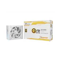 Seasonic CORE GX ATX 3.1  (SRP-CGX851-A5A32SF-W) 850W PSU, 120mm Fan, 80 PLUS Gold, Fully Modular, Individual White Cables with 