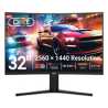 piXL X-Series 27GS32QIDPHA 32 Inch QHD IPS Gaming Monitor with 180Hz Refresh Rate, 2560 x 1440 Resolution, 1ms Response Time, HD