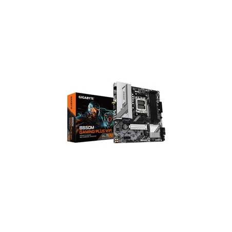 Gigabyte B650M GAMING PLUS WIFI (Rev.1.2) AMD AM5 Socket Motherboard, Micro-ATX, 4x DDR5 Slots, 2x M.2 Socket, Fitted I/O Shield