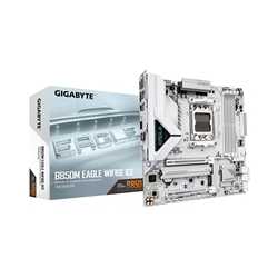 Gigabyte B850M Eagle WIFI6E ICE AMD AM5 Socket Motherboard, Micro ATX, 4x DDR5 Slots, 2x M.2 Sockets, Fitted I/O Shield, 2.5GbE 