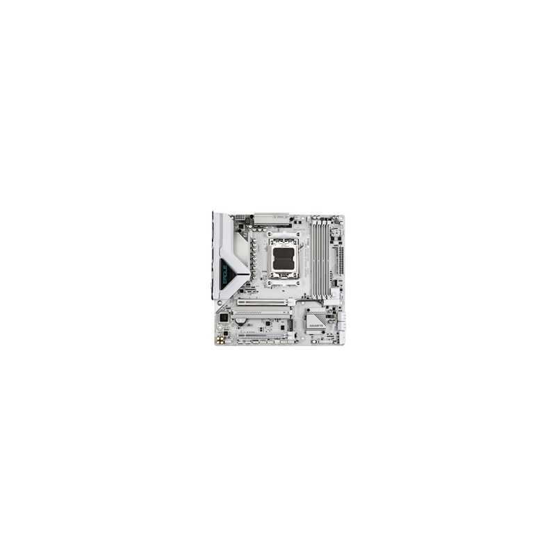Gigabyte B850M Eagle WIFI6E ICE AMD AM5 Socket Motherboard, Micro ATX, 4x DDR5 Slots, 2x M.2 Sockets, Fitted I/O Shield, 2.5GbE 