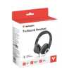 Verbatim TruSound USB-C Over-Ear Headset With In-Line Microphone, Black