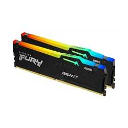 Kingston FURY Beast KF556C36BBEAK2-16 16GB (2x 8GB) DIMM System Memory, 5600MHz, DDR5, CL36, Black, RGB, AMD EXPO/Intel XMP