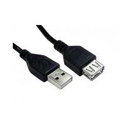USB 2.0 A (M) to USB 2.0 A (F) 1m Black OEM Extension Data Cable