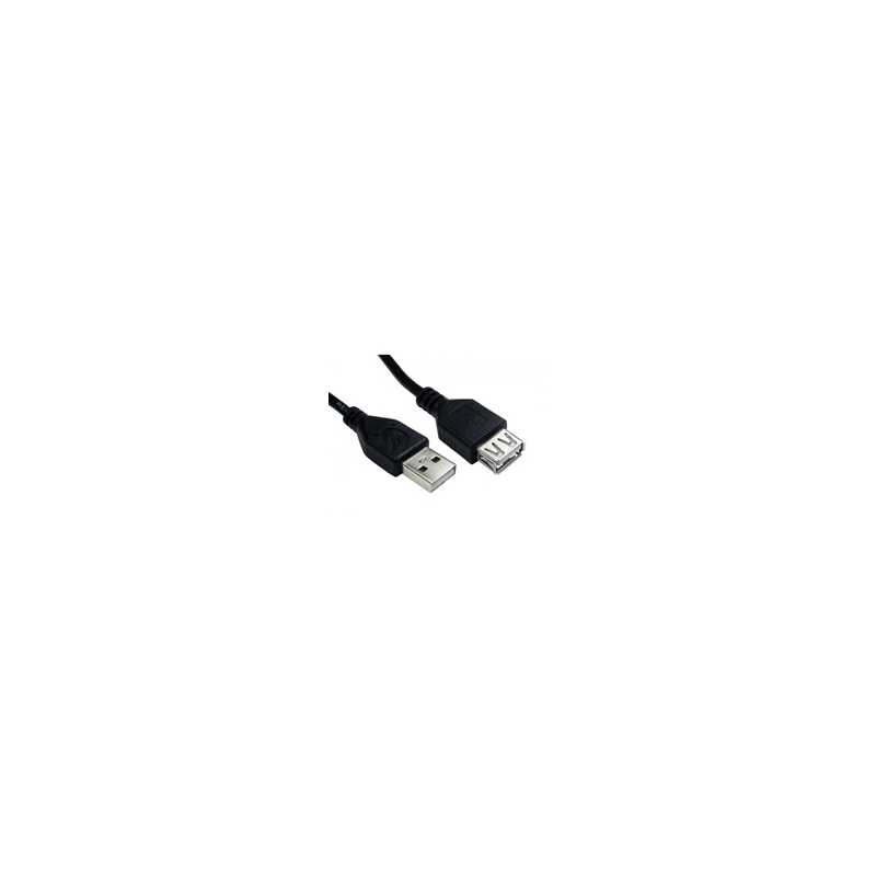 USB 2.0 A (M) to USB 2.0 A (F) 1m Black OEM Extension Data Cable