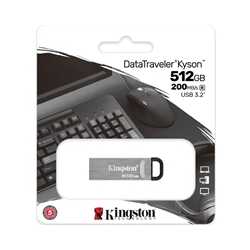 Kingston DataTraveler DTKN/512GB Kyson USB flash drive, 512 GB, USB 3.2 Gen 1 , Capless, Metal