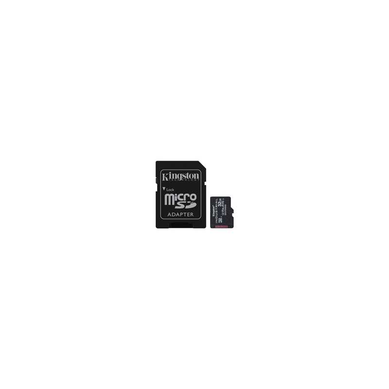 Kingston SDCIT/32GB Industrial Micro SD Flash Memory Card, 32GB, Class U3 V30 A1, UHS-I U1, Retail Packed