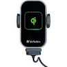 Verbatim FWC-02 Qi Fast Wireless Car Charger, 360 Degrees Rotatable, Three Mounting Options: Vent Holder, Suction Cup On Dashboa