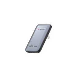 Verbatim Essentials Slim GaN Charger, 65W 2 x USB-C Ports Grey