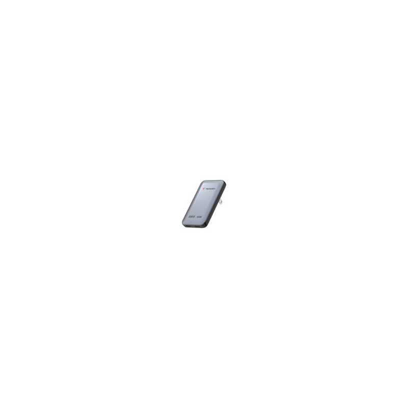 Verbatim Essentials Slim GaN Charger, 65W 2 x USB-C Ports Grey