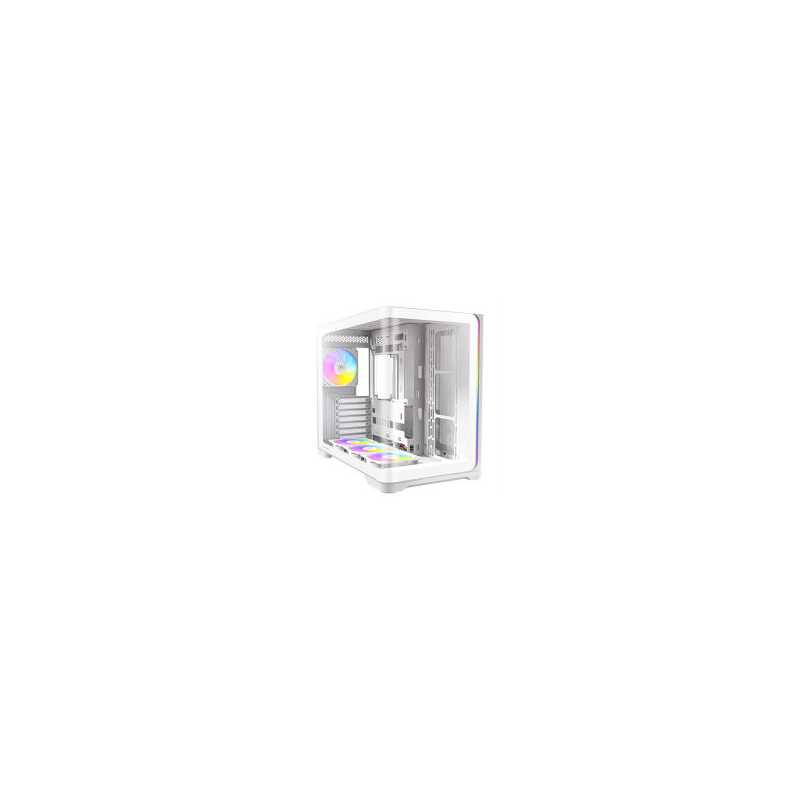 Pure White Gaming Build - Antec C5 Curved Glass RGB lighting, AMD Ryzen 7 7800X3D 8 Core 16 Threads, 5.00GHz Boost, Kingston 32G