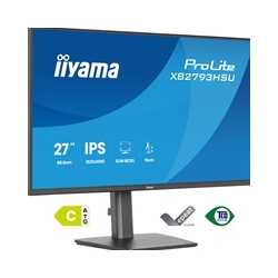 iiyama ProLite monitor XB2793HSU-B1 Height Adjustable, 27" IPS, 120Hz, Black, 4-side slim bezel and C energy class, HDMI, Displ