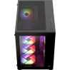 Aerocool (ACCM-ES01163.11) Mid tower PC case, Tempered glass, Up to 162mm GPU clearance, RGB,  Included fans 2x 140 mm, 4x 120 m