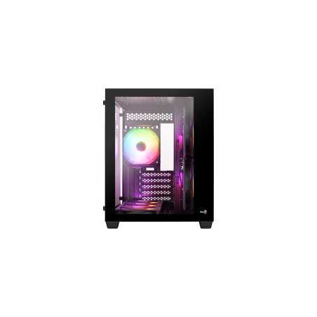 Aerocool (ACCS-ES02163.11) Mid-tower PC case, Versatile fan support, Tempered glass window, 410mm GPU clearance, RGB, Full cover