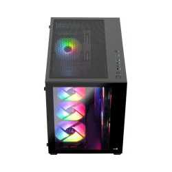 Aerocool (ACCS-ES02163.11) Mid-tower PC case, Versatile fan support, Tempered glass window, 410mm GPU clearance, RGB, Full cover