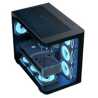 Aerocool (ACCM-PN01043.11) Dual-chamber PC case, Curved glass panelling, 4 x pre-installed 120mm ARGB fans, 450mm GPU clearance,