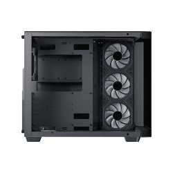 Aerocool (ACCM-PN01043.11) Dual-chamber PC case, Curved glass panelling, 4 x pre-installed 120mm ARGB fans, 450mm GPU clearance,