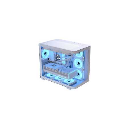 Aerocool (ACCM-PN01043.21) Dual-chamber PC case, Curved glass panelling, 4 x pre-installed 120mm ARGB fans, 450mm GPU clearance,