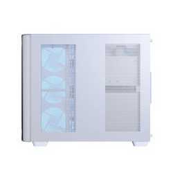 Aerocool (ACCM-PN01043.21) Dual-chamber PC case, Curved glass panelling, 4 x pre-installed 120mm ARGB fans, 450mm GPU clearance,