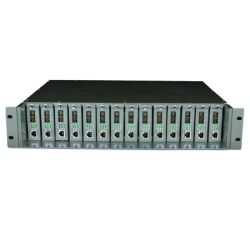 TP-LINK 14-Slot Media Converter Rackmount Chassis, 19" 2U, 2 x Cooling Fans, PSU