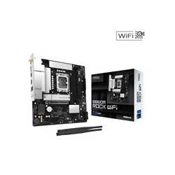 ASRock B860M Rock WiFi Intel 1851 Socket Motherboard, Micro-ATX, 2x DDR5 Slots, 2x M.2 Socket, Fitted I/O Shield, 2.5GbE LAN, Wi