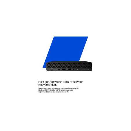 HP EliteDesk 8 G1a Mini Next Gen Copilot+ PC 998X8ETABU, AMD Ryzen Al 5 340, 32GB RAM, 1TB SSD, AMD Radeon 840M Graphics, Window