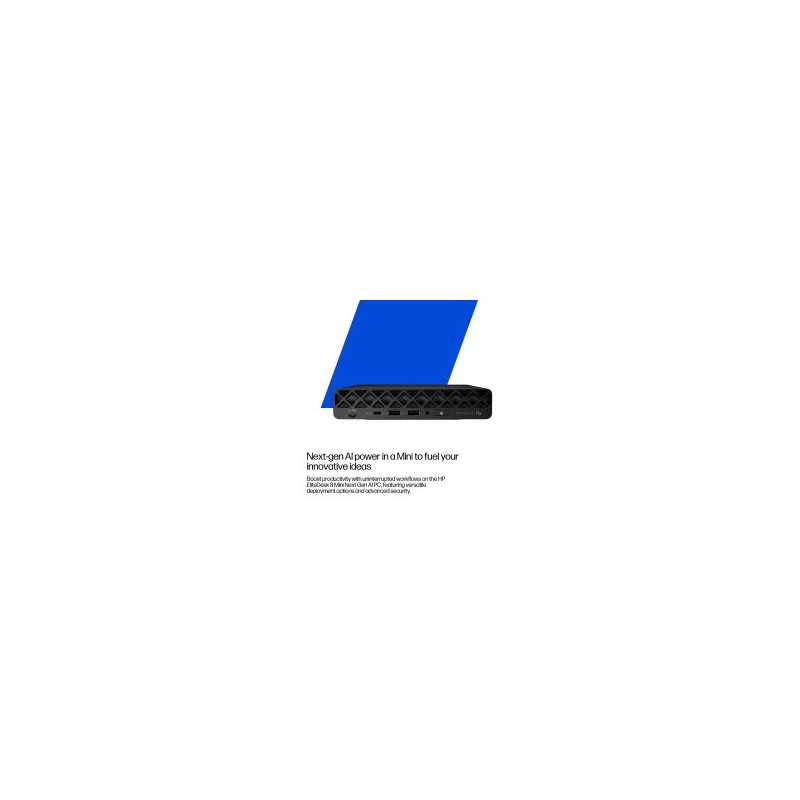 HP EliteDesk 8 G1a Mini Next Gen Copilot+ PC 998X9ETABU, AMD Ryzen Al 7 350, 32GB RAM, 1TB SSD, AMD Radeon 860M Graphics, Window