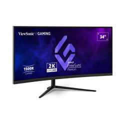 Viewsonic VX3418C-2K Gaming Monitor 3440 x 1440 pixels, UltraWide QHD, 180Hz, 1ms, 2x HDMI, 2x DisplayPort, With Speakers, Black