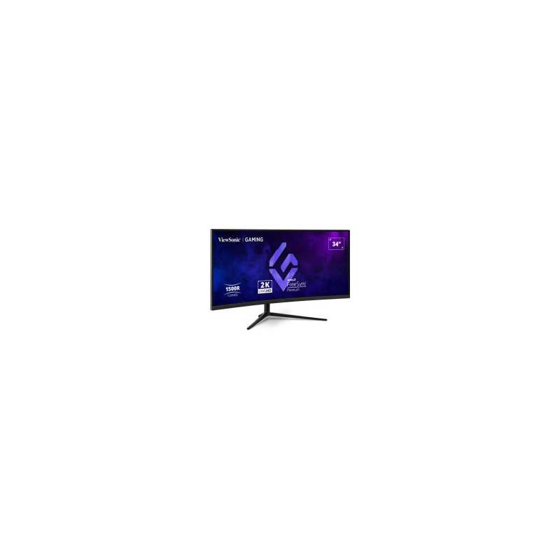 Viewsonic VX3418C-2K Gaming Monitor 3440 x 1440 pixels, UltraWide QHD, 180Hz, 1ms, 2x HDMI, 2x DisplayPort, With Speakers, Black