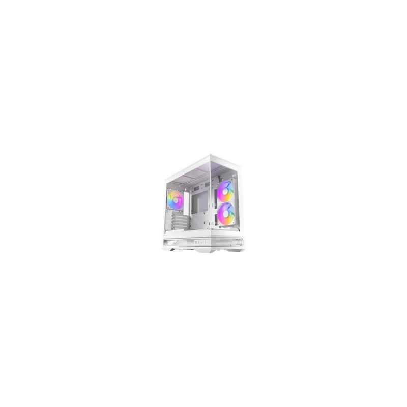 Antec Constellation C2M ARGB Micro-ATX PC Case, 270' Panoramic Tempered Glass, 240mm and 120mm ARGB PWM Fans, USB-C, 360mm Radi
