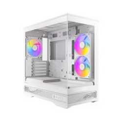 Antec Constellation C2M ARGB Micro-ATX PC Case, 270' Panoramic Tempered Glass, 240mm and 120mm ARGB PWM Fans, USB-C, 360mm Radi
