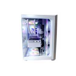 AMD Ryzen 7 5.00GHz RTX 5070Ti Pure White Performance Gaming PC Glass Chassis, 32GB RGB DDR5, 2TB NVMe, 360mm RGB Liquid Cooler 