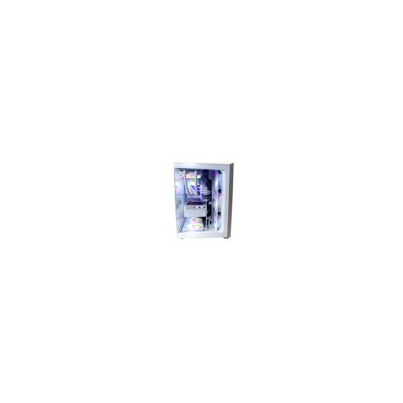 AMD Ryzen 7 5.00GHz RTX 5070Ti Pure White Performance Gaming PC Glass Chassis, 32GB RGB DDR5, 2TB NVMe, 360mm RGB Liquid Cooler 
