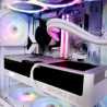 AMD Ryzen 7 5.00GHz RTX 5070Ti Pure White Performance Gaming PC Glass Chassis, 32GB RGB DDR5, 2TB NVMe, 360mm RGB Liquid Cooler 