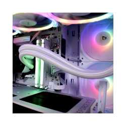 AMD Ryzen 7 5.00GHz RTX 5070Ti Pure White Performance Gaming PC Glass Chassis, 32GB RGB DDR5, 2TB NVMe, 360mm RGB Liquid Cooler 