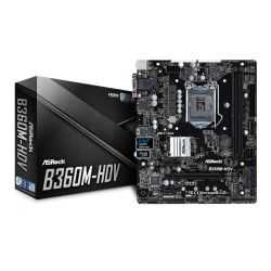 Asrock B360M-HDV, Intel B360, 1151, Micro ATX, DDR4, VGA, DVI, HDMI, M.2