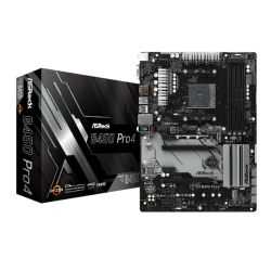 Asrock B450 PRO4, AMD B450, AM4, ATX, 4 DDR4, XFire, VGA, HDMI, DP, M.2