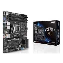 Asus WS C246M PRO Rack-Optimized Workstation, Intel C246, 1151, Micro ATX, VGA, HDMI, DP, Dual LAN