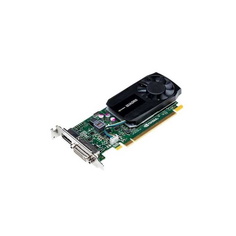 PNY Quadro K620 Professional Graphics Card, 2GB DDR3, PCIe2, DVI, DP (DP to DVI & DVI to VGA adapters), Low Profile
