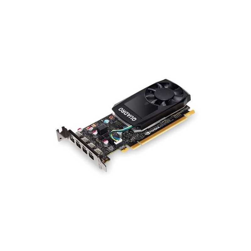 PNY Quadro P600 Professional Graphics Card, 2GB DDR5, 4 miniDP 1.4 (4 x DVI adapters), Low Profile (Bracket Included)
