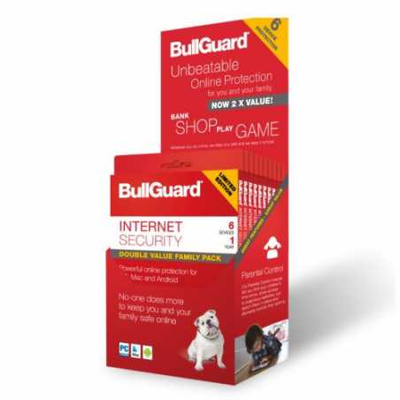 Bullguard Internet Security 2018 Retail, 6 User (10 Pack), Multi Device Licence, 1 Year