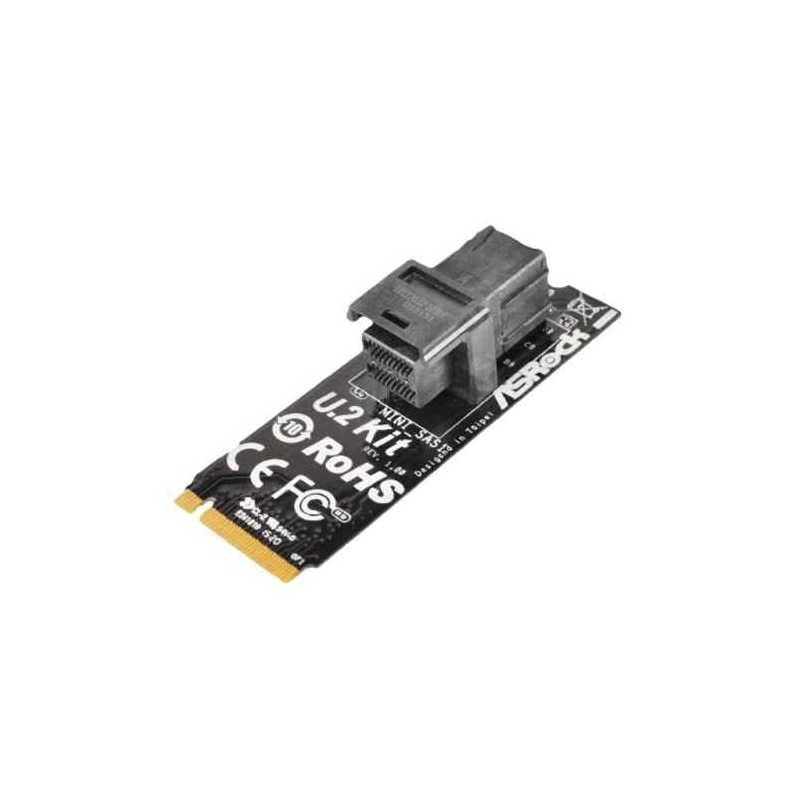 Asrock U.2 Kit - M.2 to Mini-SAS HD Adapter, Supports U.2 PCIe 3.0 x4 SSDs