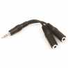 Sandberg 3.5mm Jack Splitter Cable, 2 x Audio Out, 5 Year Warranty