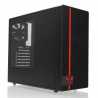 Riotoro CR488 Gaming Case with Window, ATX, No PSU, 2 x 12cm Fans (Red LED Front Fan), USB 3.0, Black & Red