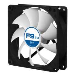 Arctic F9 9.2cm Temperature Controlled Case Fan, Black & White, Fluid Dynamic, 6 Year Warranty