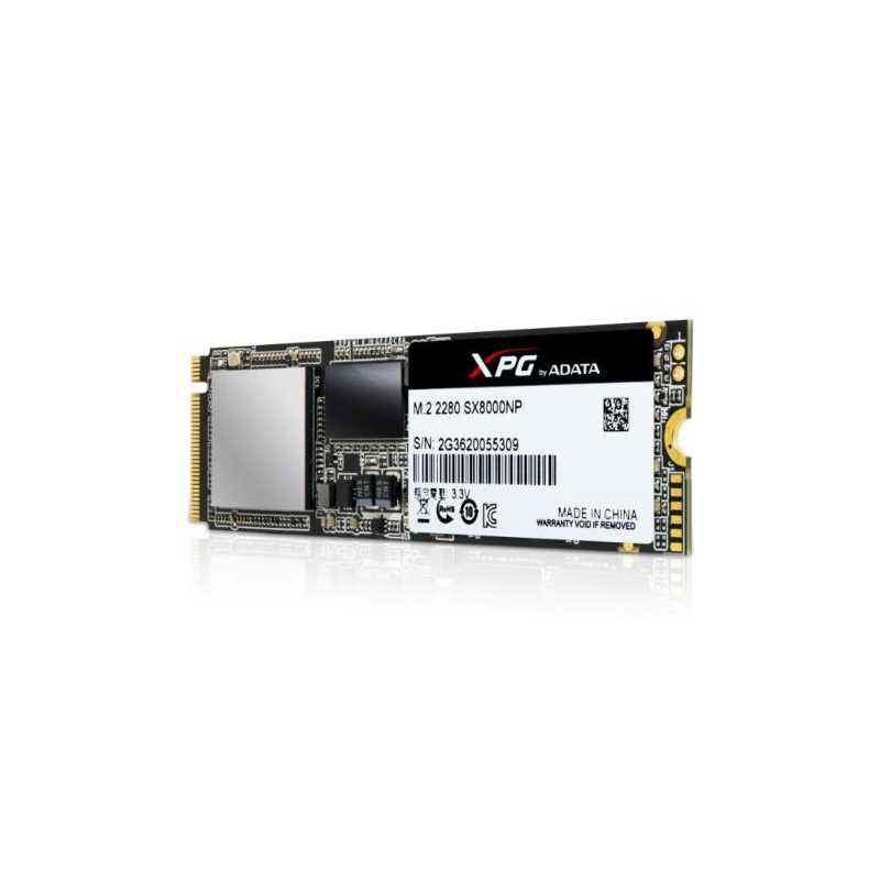 ADATA 128GB XPG SX8000 M.2 NVMe SSD, M.2 2280, PCIe, 3D NAND, R/W 1000/550 MB/s