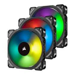 Corsair ML120 Pro 12cm PWM RGB Case Fans x3, Magnetic Levitation Bearing, 3 Pack