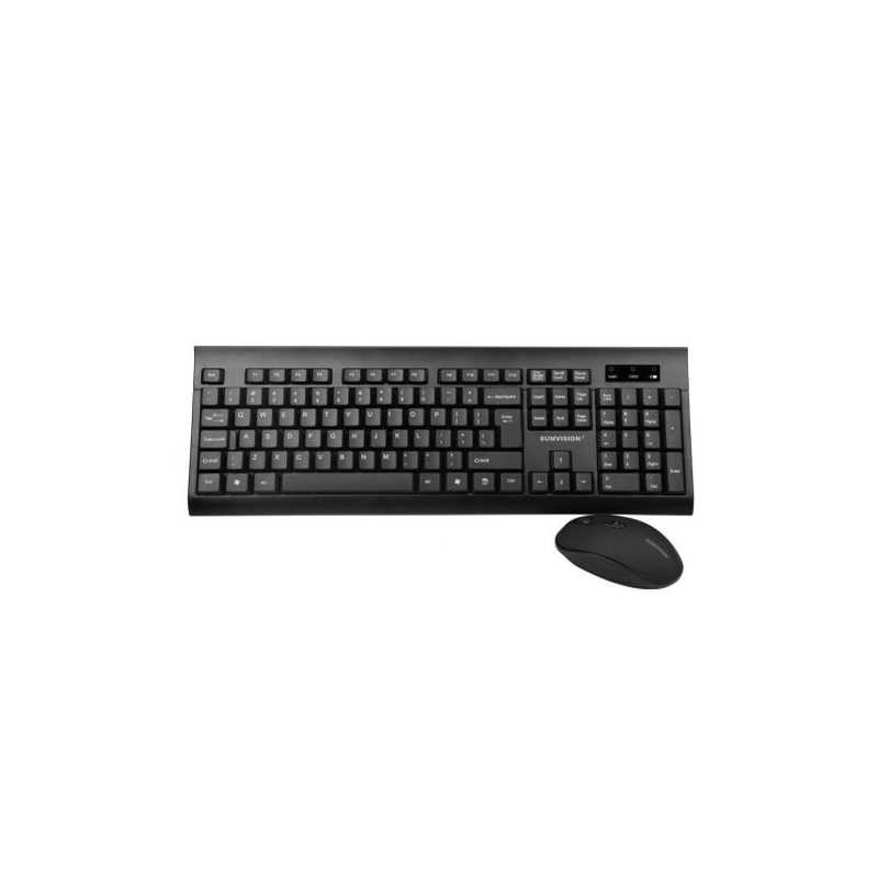 Sumvision Paradox V Wireless Keyboard and Mouse Desktop Kit, Multimedia, Black