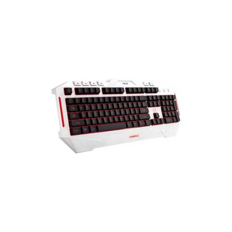 Asus CERBERUS ARCTIC Gaming Keyboard, Macro Keys, 2 Colour LED Backlighting, 19 Anti Ghosting Keys
