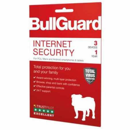 Bullguard Internet Security 2019 Retail, 3 User - 10 Pack, PC, Mac & Android, 1 Year